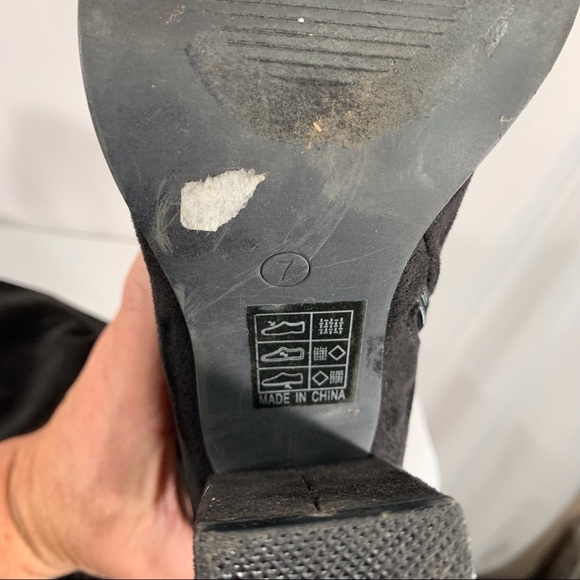 So Me Women’s Size 7 Vegan Suede Over The Knee Heeled Boots - Picture 11 of 15